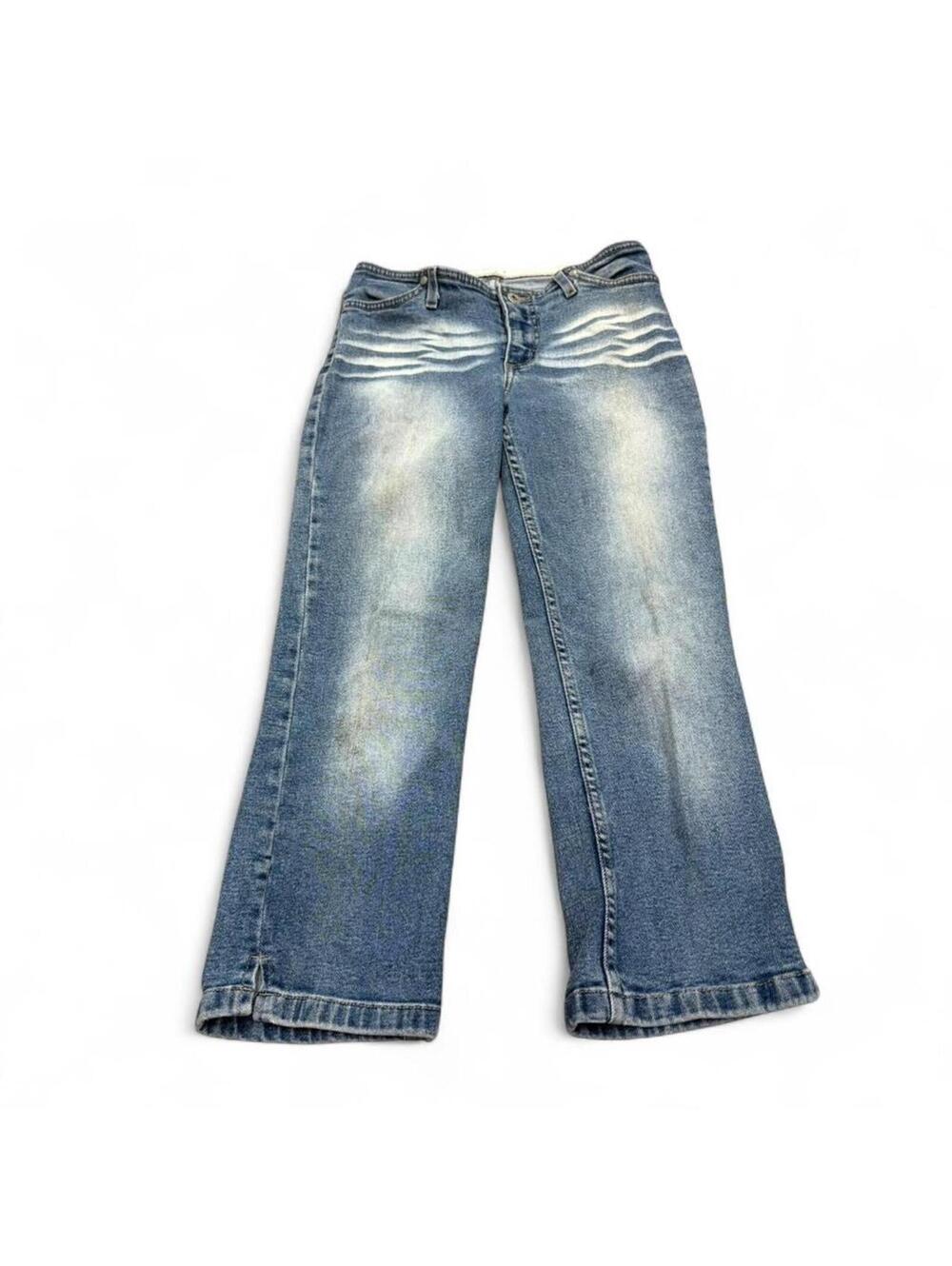 Y2K American jean Blue low rise capri  jeans